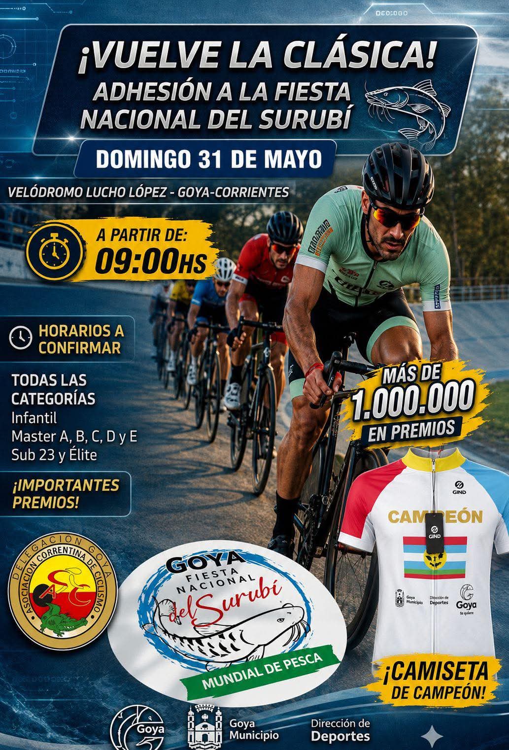 EL CICLISMO GOYANO SE PREPARA PARA “LA CLASICA” ADHESIÓN FIESTA DEL SURUBÍ CON MÁS DE UN MILLÓN DE PESOS EN PREMIOS