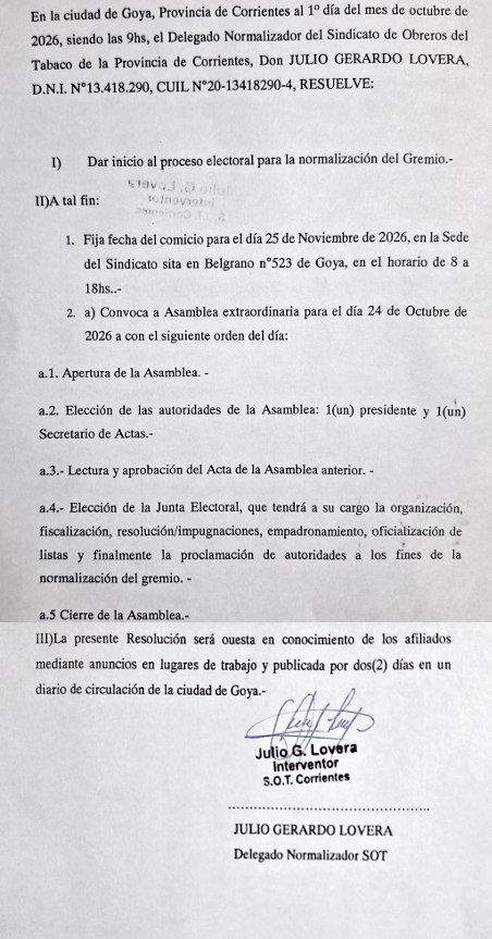 SINDICATO OBRERO DIA 1