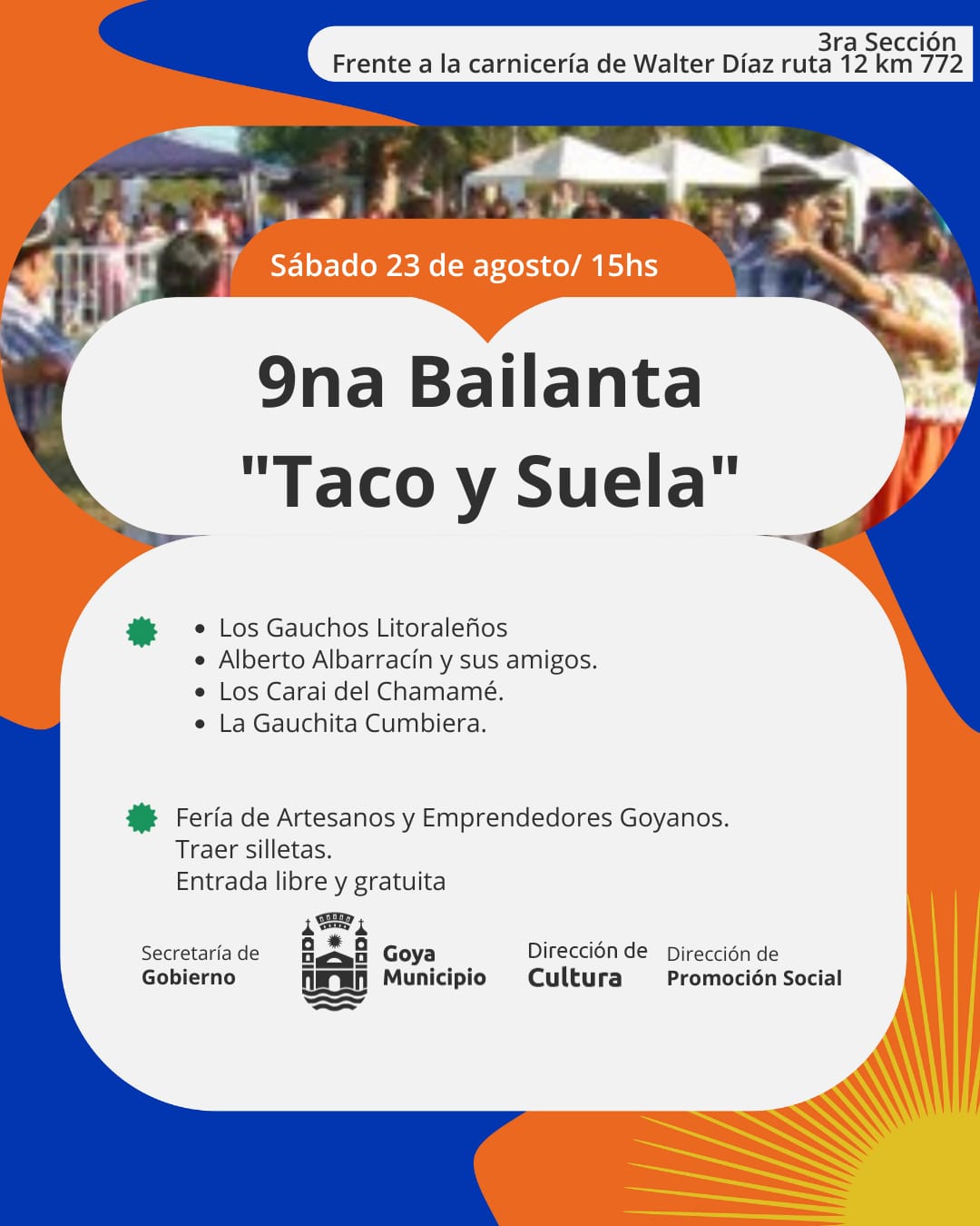9° BAILANTA “TACO Y SUELA” LLEGA ESTE SÁBADO A LA 3ª SECCIÓN