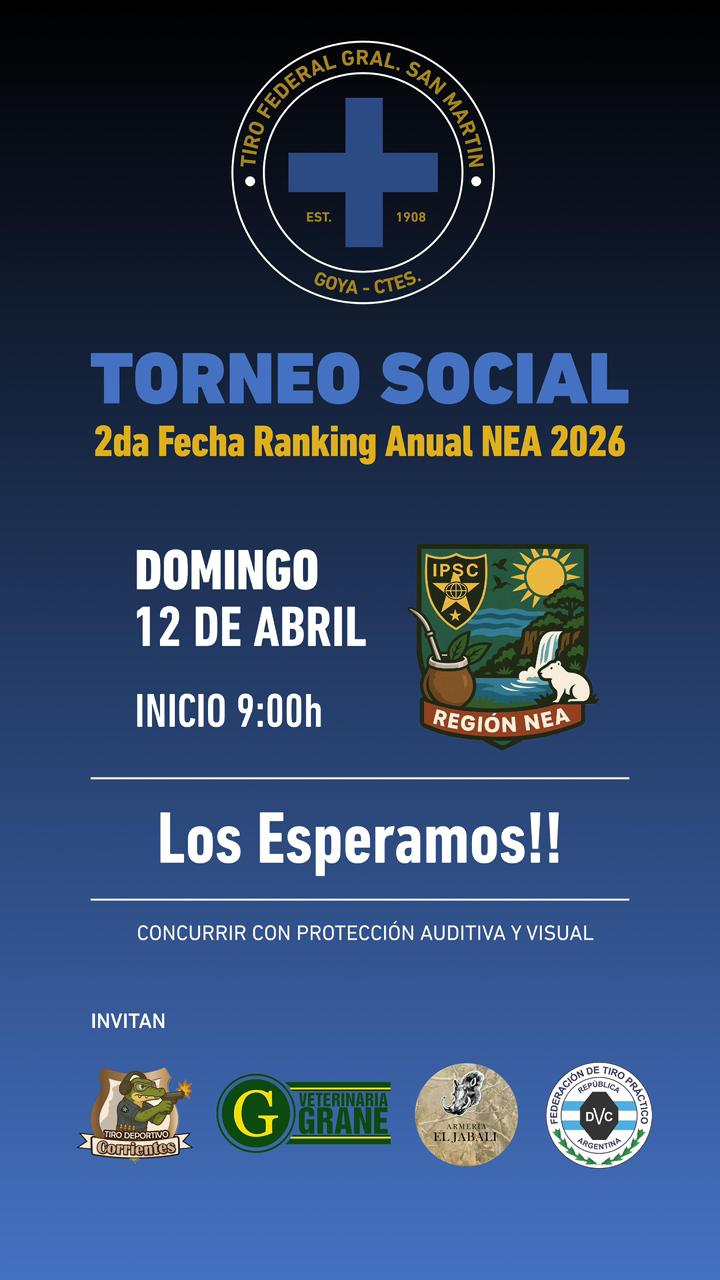 TORNEO SOCIAL: 2ª FECHA RANKING ANUAL NEA 2026