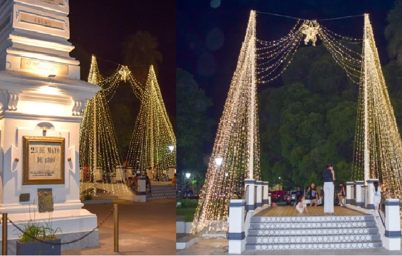 GOYA SE ILUMINA CON EL ESPACIO NAVIDEÑO DE LA MUNICIPALIDAD EN PLAZA MITRE