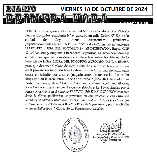 VIERNES 18 DE OCTUBRE DE 2024 Dia 1 Maria dolores Mendozass