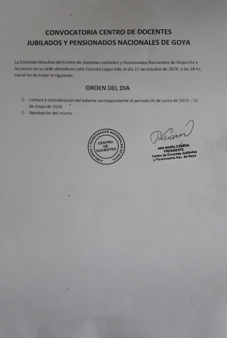 VIERNES 27 DE SEPTIEMBRE DE 2024 Dia 2 convovatoria gaby cejas