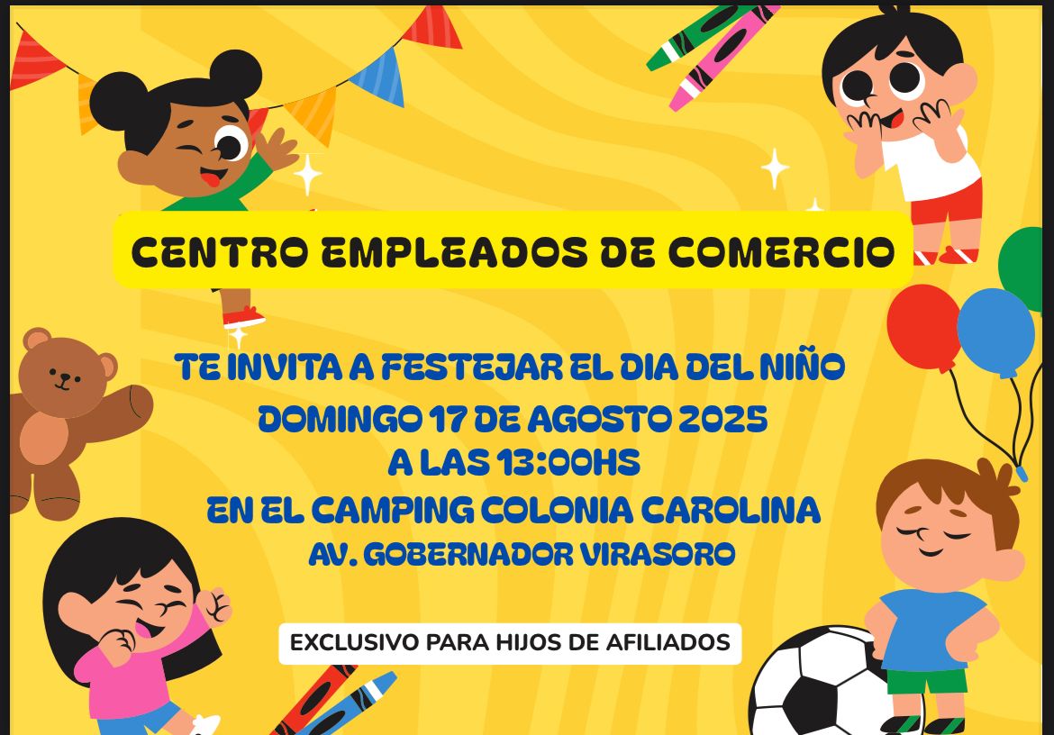 DÍA DEL NIÑO: INVITACIÓN ESPECIAL DEL CENTRO DE EMPLEADOS DE COMERCIO