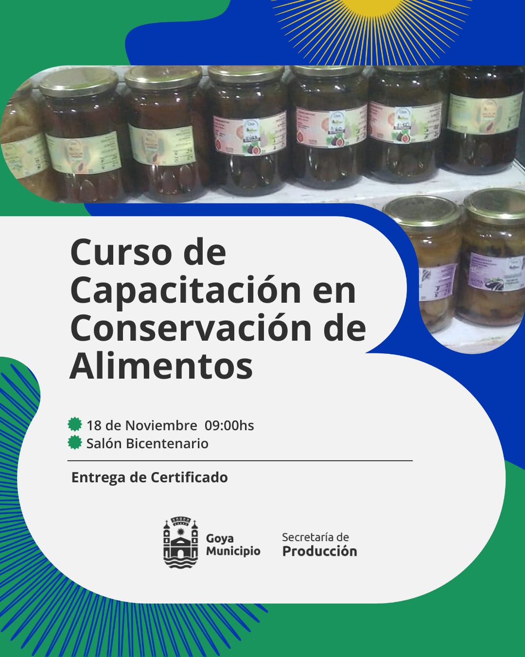 CURSO DE CAPACITACIÓN EN CONSERVACIÓN DE ALIMENTOS EN LA CASA DEL BICENTENARIO