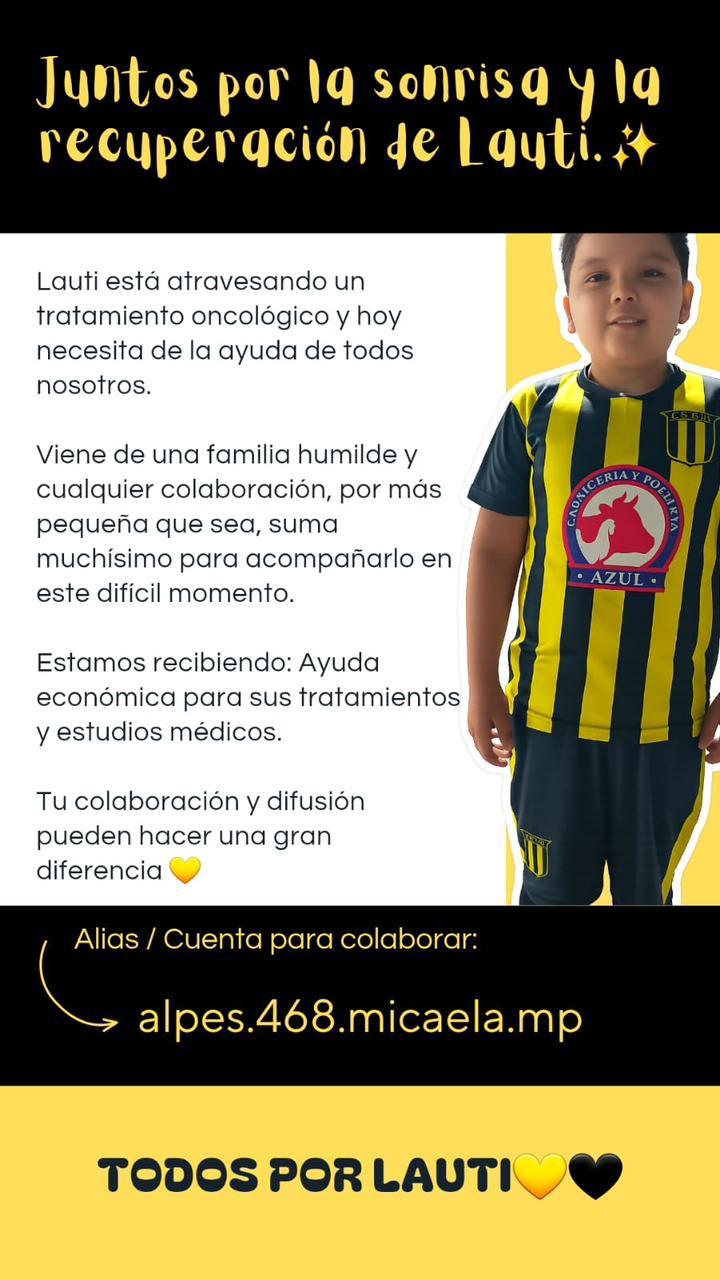 LLAMADO A LA SOLIDARIDAD: LAUTI NECESITA AYUDA PARA SU TRATAMIENTO ONCOLÓGICO