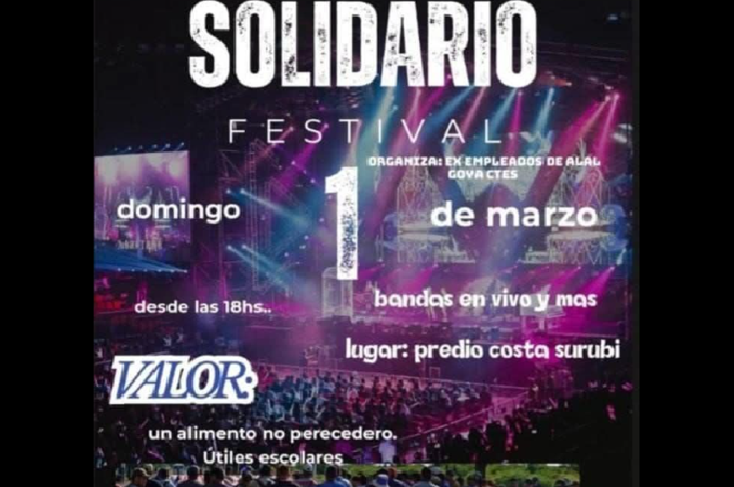 FESTIVAL SOLIDARIO EN COSTA SURUBÍ: UNIDOS POR LOS DESPEDIDOS DE ALAL