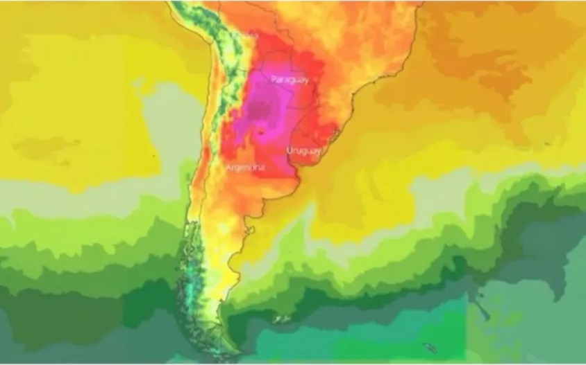 Este sábado en Argentina tendrá las temperaturas más altas del continente