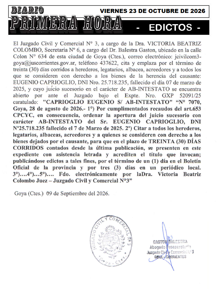 baez edicto dia 1