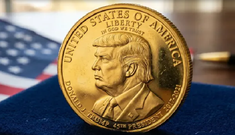 El Tesoro de los Estados Unidos emitirá una moneda de oro puro con la cara de Donald Trump