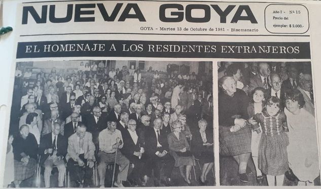 Goya, crisol de razas: DEL HOMENAJE A LOS EXTRANJEROS CON MÁS DE 50 AÑOS DE RESIDENCIAS HASTA LA  ACTUAL FIESTA PROVINCIAL DEL INMIGRANTE