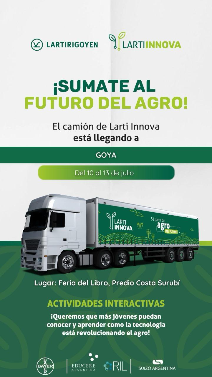 LLEGA A GOYA EL CAMIÓN DE LARTI INNOVA: TECNOLOGÍA, EDUCACIÓN Y AGRO DEL FUTURO PARA LOS JÓVENES