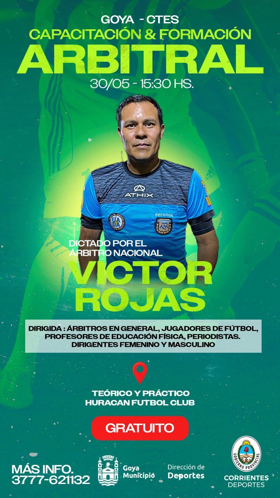  Dirección de Deporte:  EXPECTATIVA POR TALLER A CARGO DE ÁRBITRO DE FÚTBOL DE ÉLITE NACIONAL 