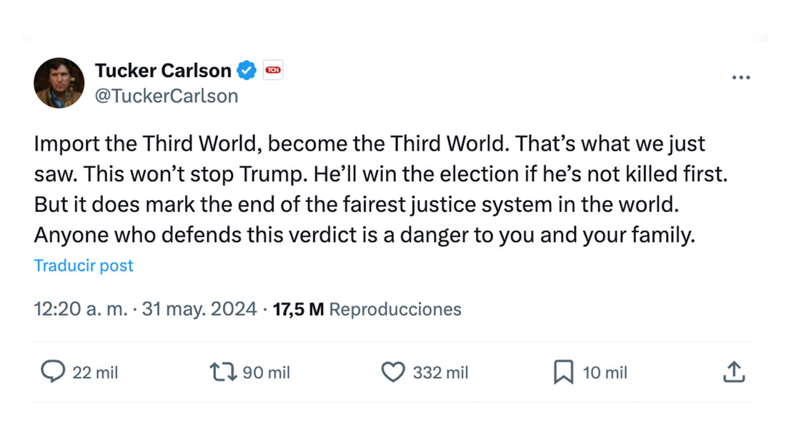 "GANARÁ LAS ELECCIONES SI NO LO MATAN PRIMERO": CÓMO TUCKER CARLSON PREDIJO EL ATENTADO CONTRA TRUMP