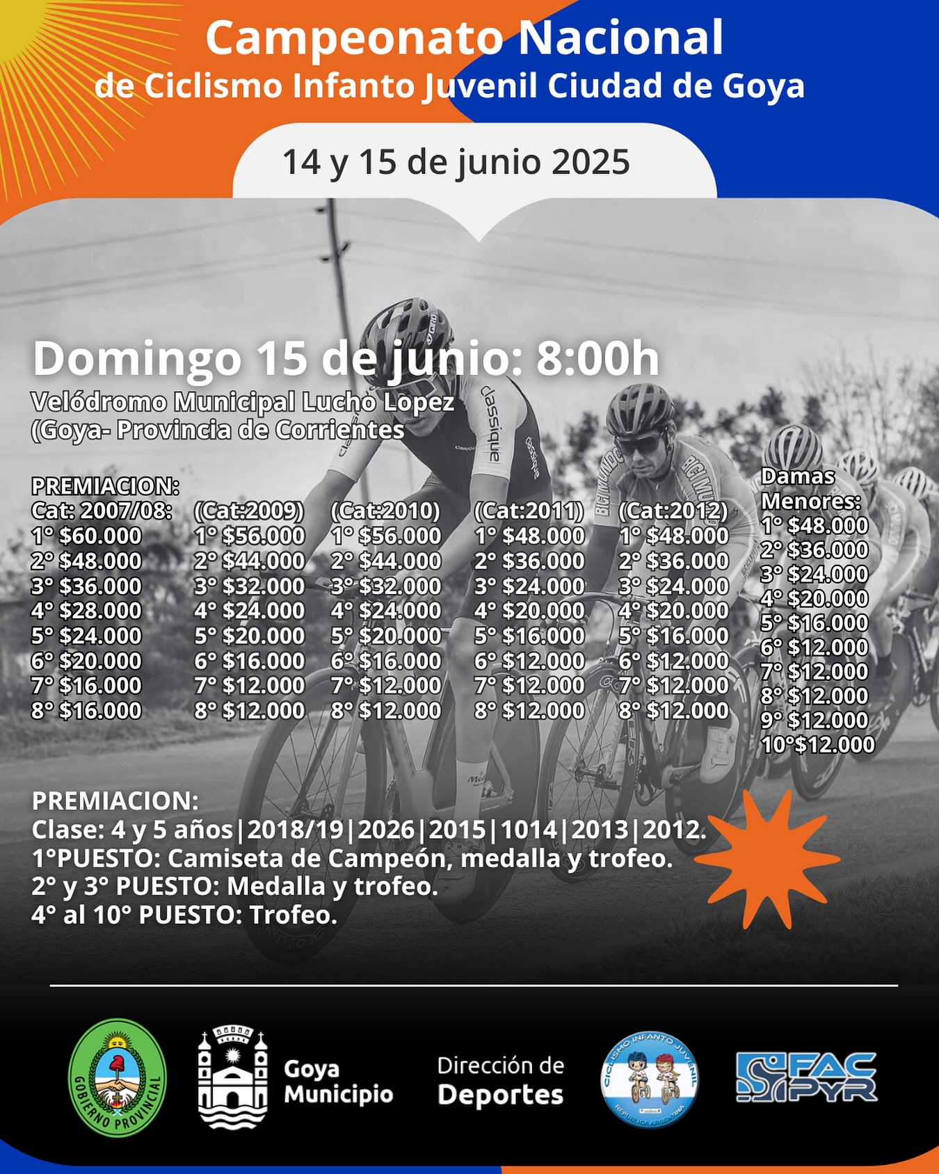 VUELVE EL CICLISMO NACIONAL AL VELÓDROMO “LUCHO LÓPEZ”