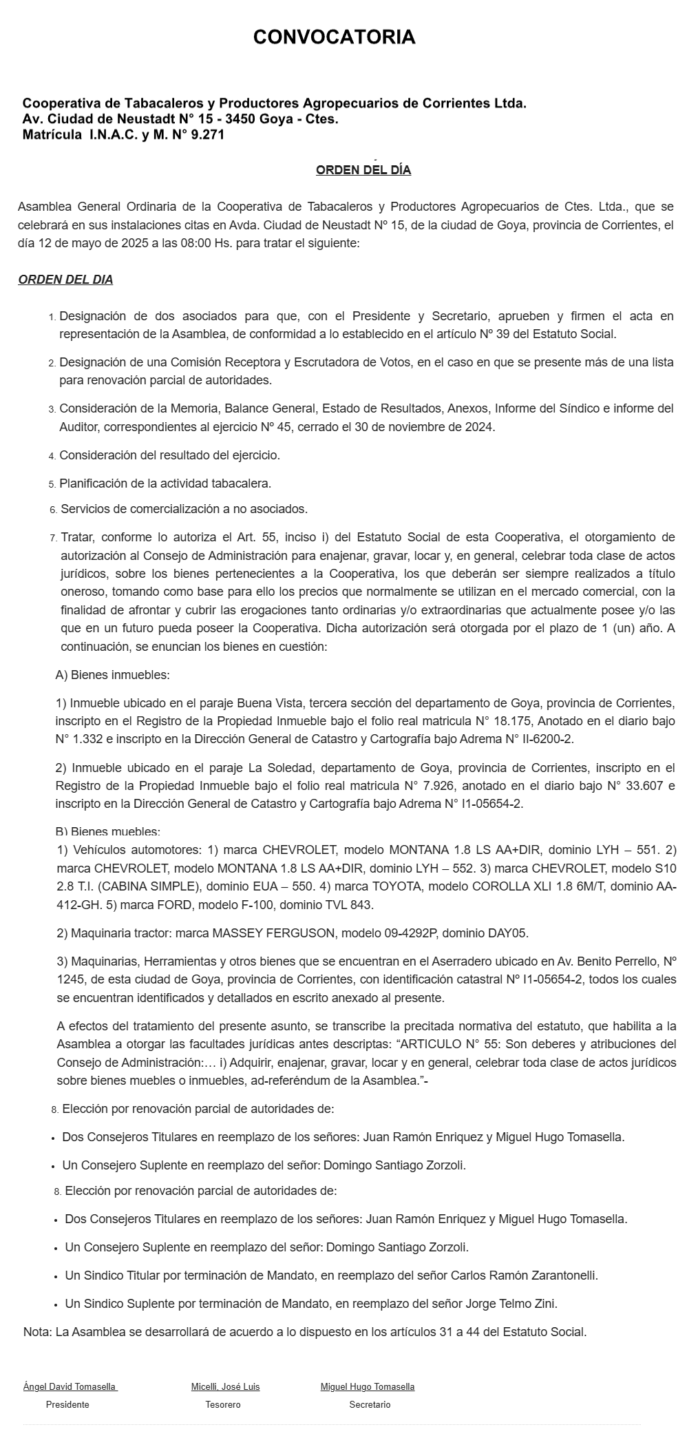 convocatoria cooperativa dia 2