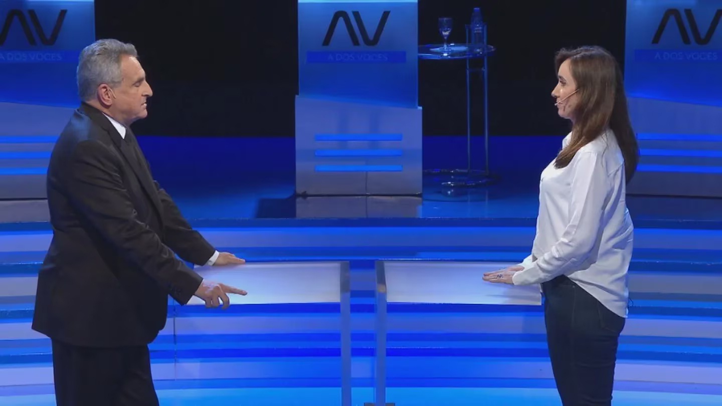 Rumbo al balotaje: los candidatos a vicepresidente Agustín Rossi y Victoria Villarruel debaten en A Dos Voces