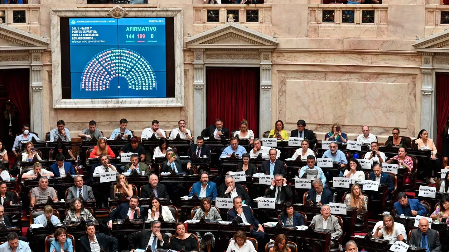 Después de tres días y más de 30 horas de debate, Diputados aprobó en general la Ley Ómnibus