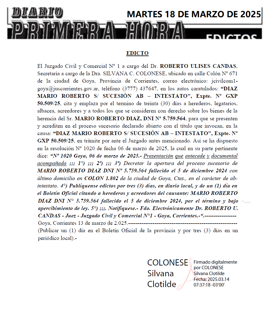 edicto mario diaz dia 2