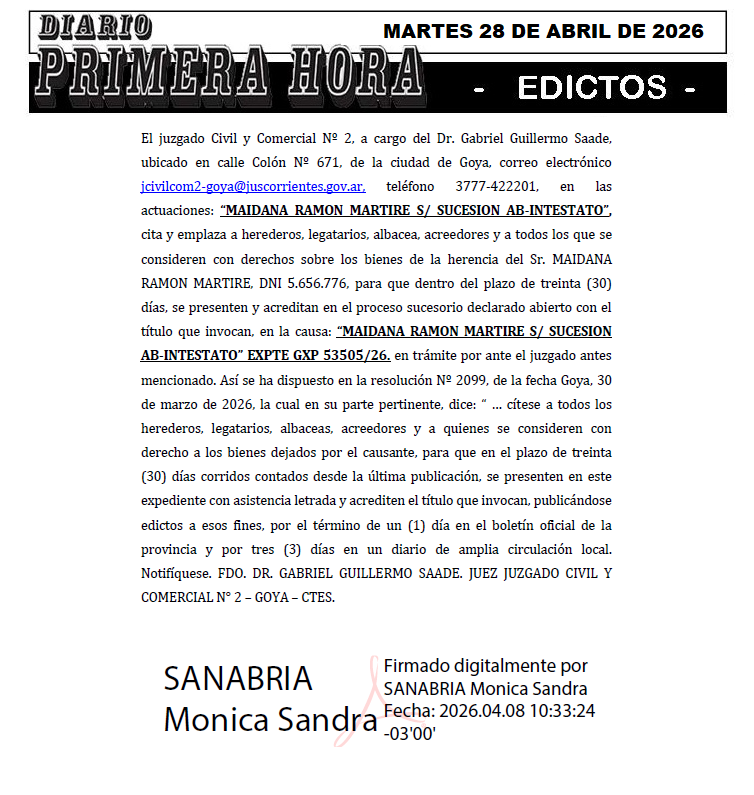edicto pina dia 1