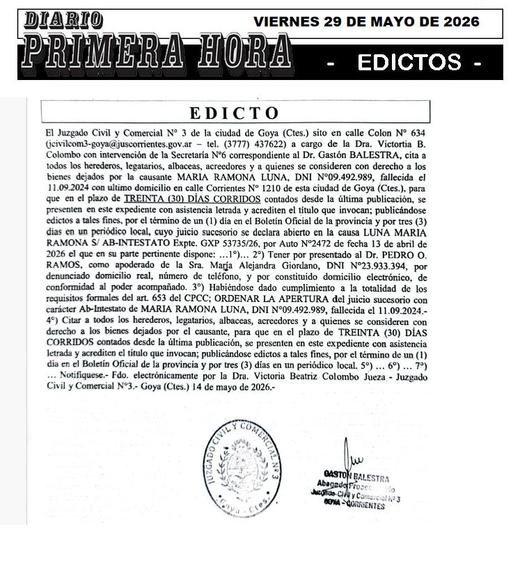 edicto ramo dia 1