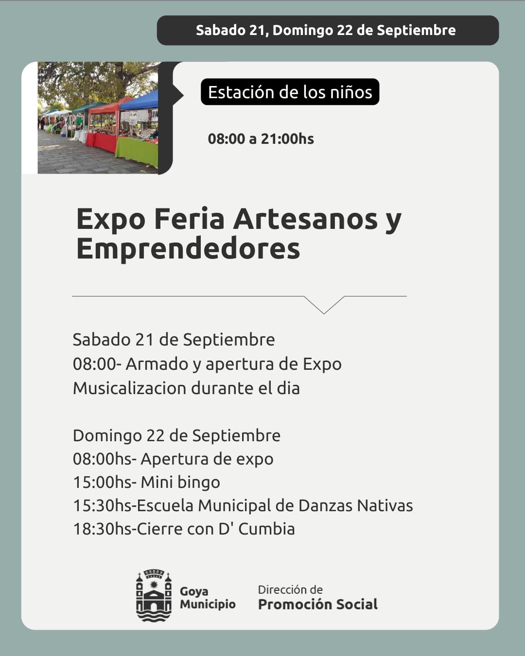 EXPO FERIA DE ARTESANOS Y EMPRENDEDORES EN LA ESTACIÓN DE LOS NIÑOS Y TALLERES DE OFICIOS