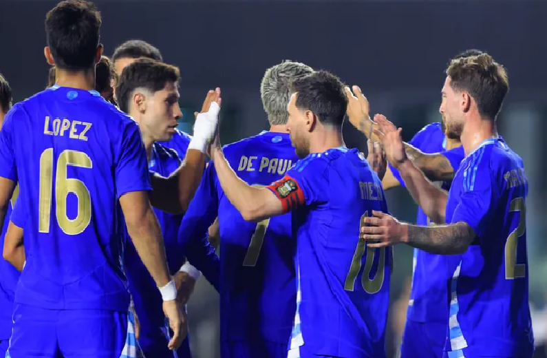 Amistoso internacional: Argentina aplastó 6-0 a Puerto Rico, en otra prueba con miras al Mundial 2026