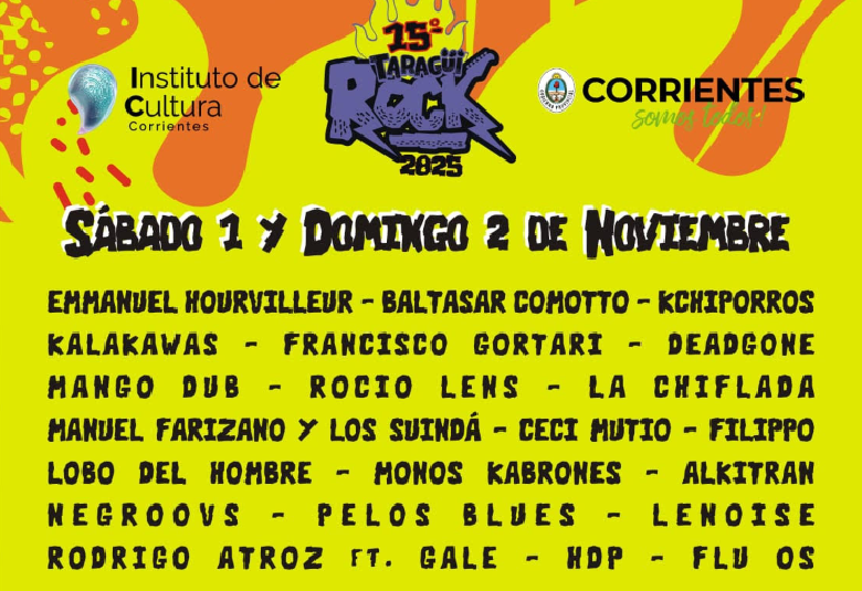 EL TARAGÜI ROCK ROCK 2025 TIENE GRILLA CONFIRMADA Y COMIENZA LA VENTA DE ENTRADAS