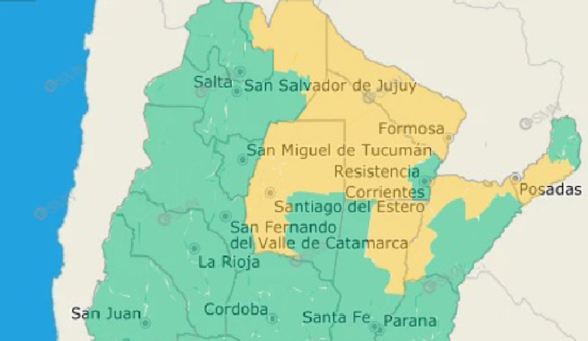 FRÍO EXTREMO EN CORRIENTES: GOYA SE ENCUENTRA BAJO ALERTA AMARILLA PARA ESTE LUNES 18 DE MAYO