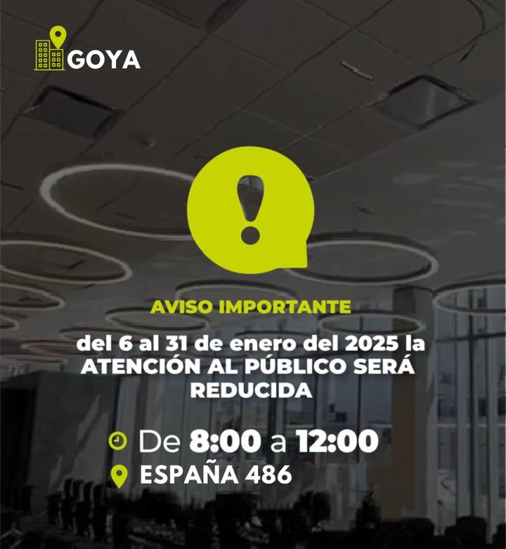 REDUCCIÓN DE HORARIOS DE ATENCIÓN AL PÚBLICO EN EL IPS GOYA