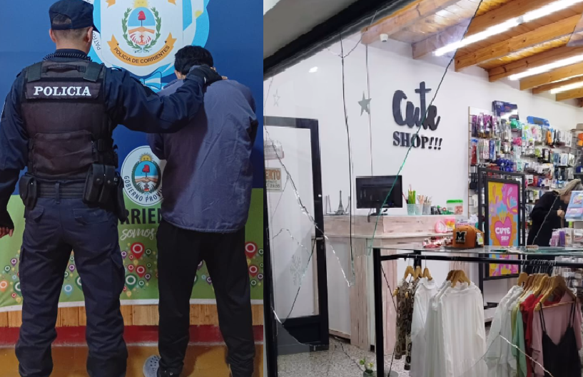 GOYA: DELINCUENTE FUE DETENIDO POR ROBO EN LOCAL COMERCIAL