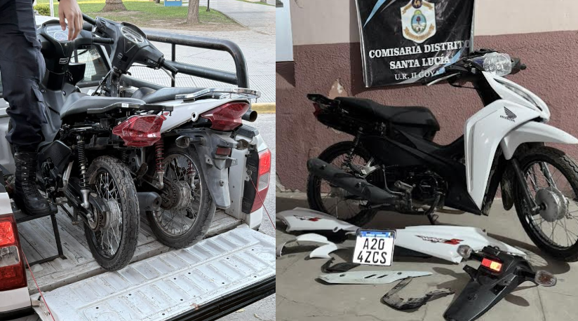 LA POLICÍA RECUPERÓ EN SANTA LUCÍA DOS MOTOS ROBADAS EN SAN ROQUE