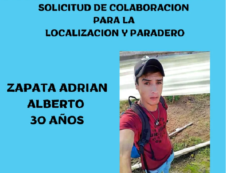 Santa Lucía: Buscan a un joven de 30 años desaparecido