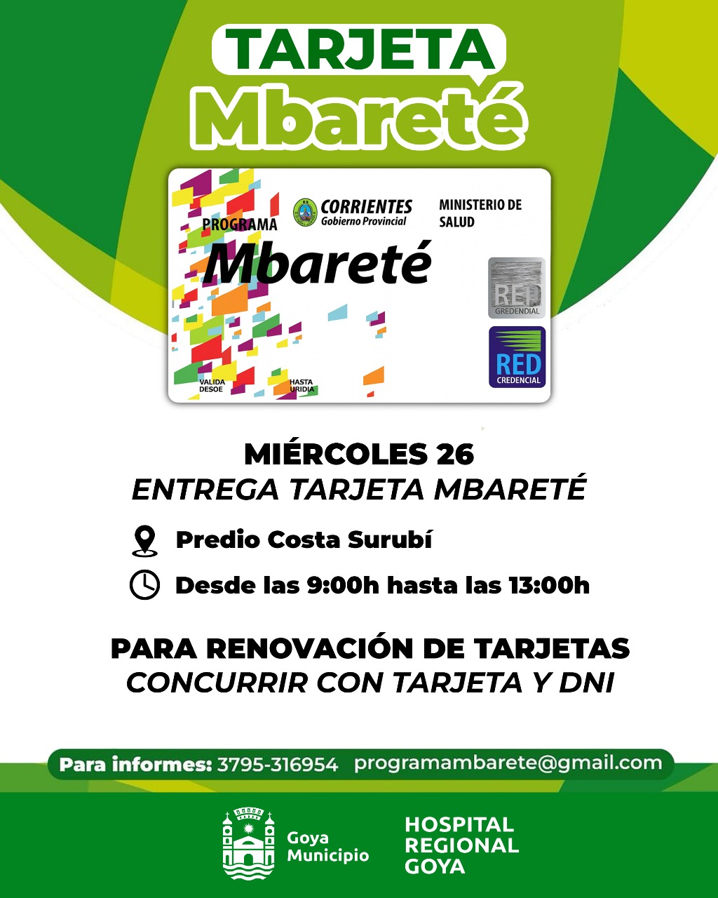 SE RENOVARÁN TARJETAS MBARETE EN OPERATIVO