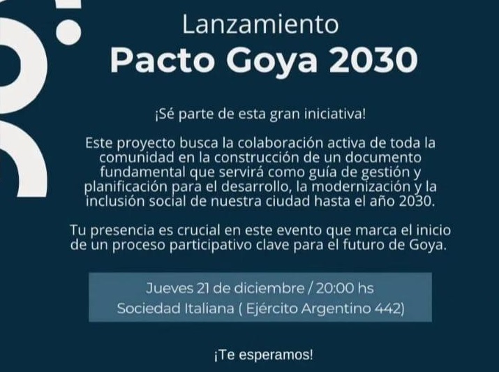 ESTE JUEVES, SE LANZA EL PACTO GOYA 2030