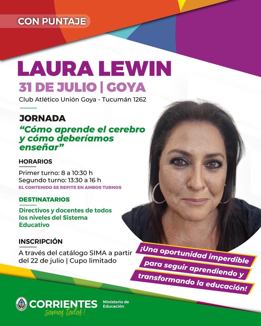 ATENCIÓN DOCENTES: LAURA LEWIN PRESENTA "CÓMO APRENDE EL CEREBRO Y CÓMO DEBERÍAMOS ENSEÑAR"