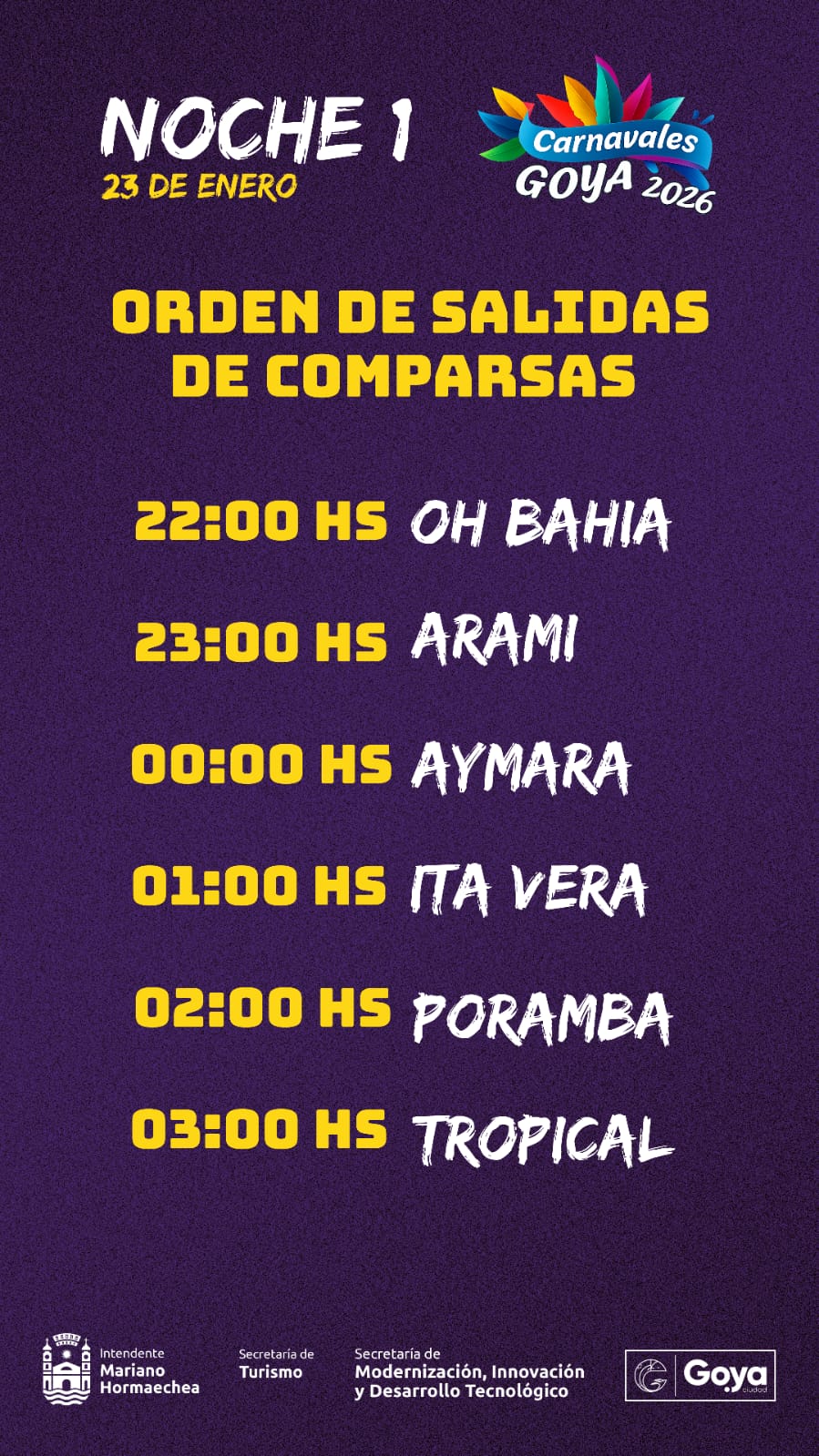 GOYA LISTA PARA LA PRIMERA LUNA CARNAVALERA