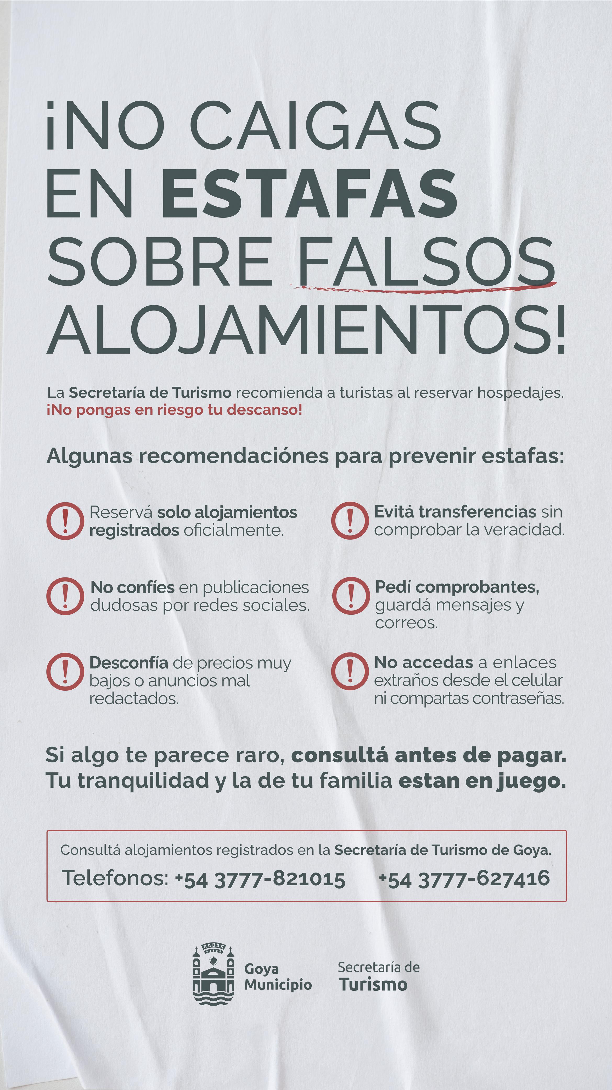 SURUBÍ 2025: ¡NO CAIGAS EN ESTAFAS SOBRE FALSOS ALOJAMIENTOS!
