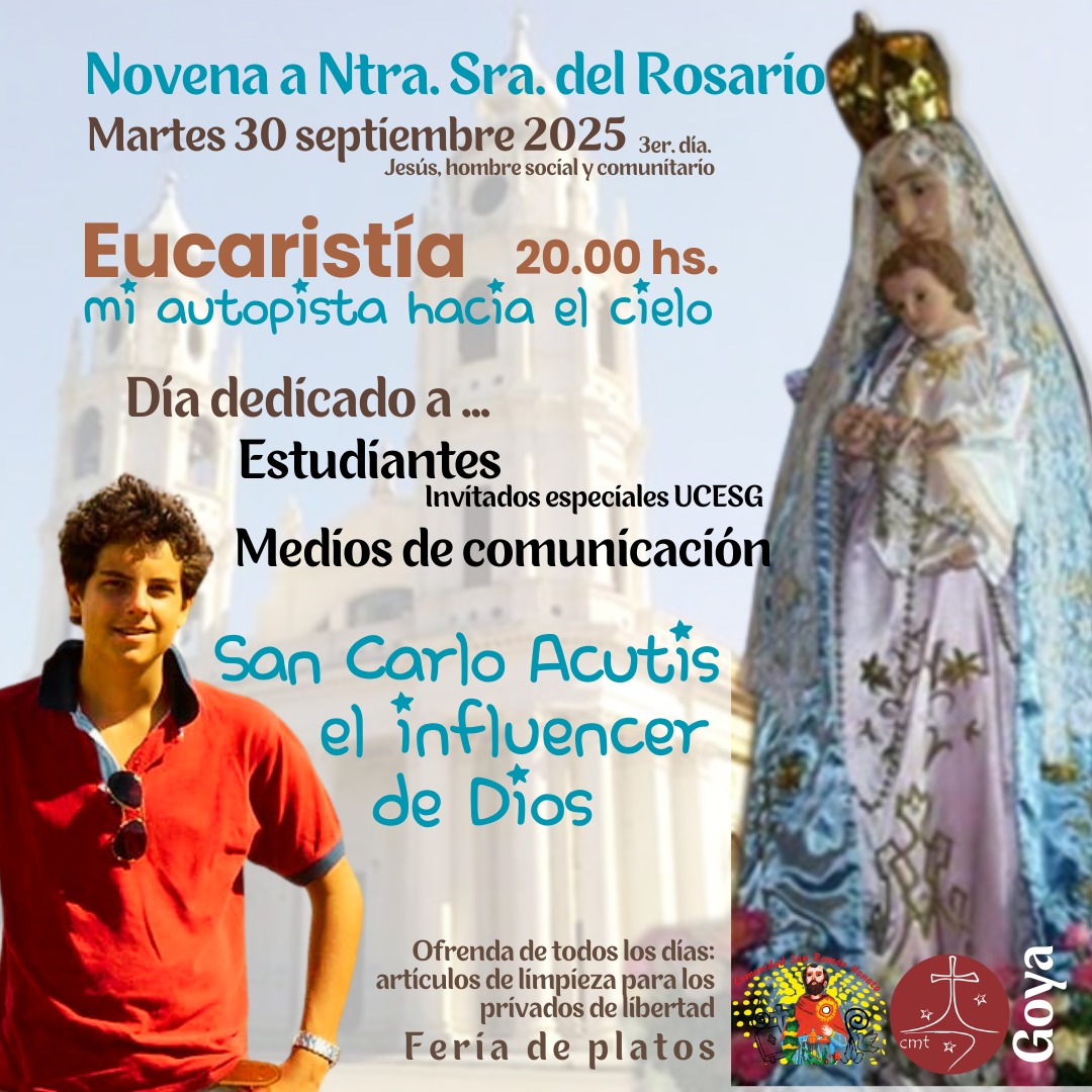 NOVENA A NUESTRA SEÑORA DEL ROSARIO: JORNADA DEDICADA A ESTUDIANTES Y MEDIOS DE COMUNICACIÓN