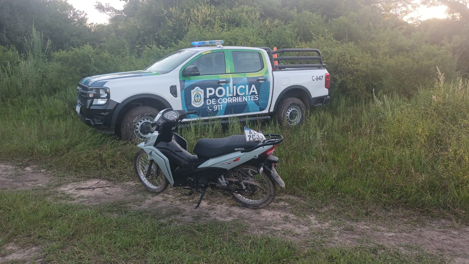 GOYA: LA POLICÍA RECUPERÓ UNA MOTO SUSTRAÍDA