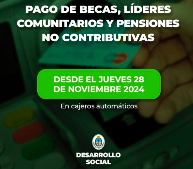 Se pagarán becas, pensiones no contributivas y líderes comunitarios