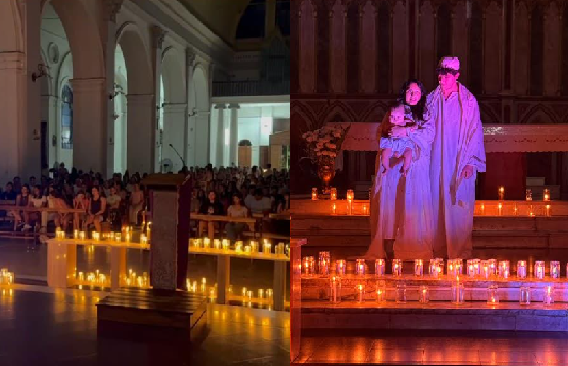 Con el corazón esperando la Navidad, adoraron al Niño Jesús en la Catedral de Goya