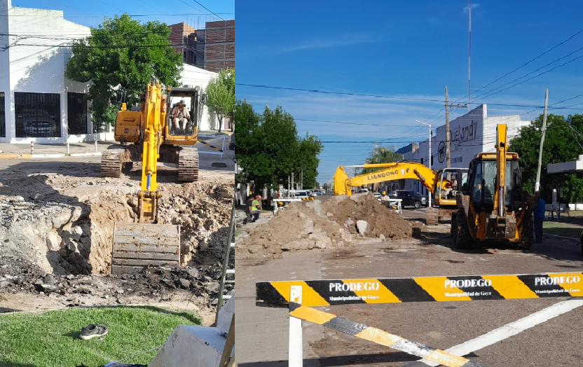 INTERVENCIÓN PLUVIAL EN AV. MADARIAGA Y YAPEYÚ: RESTRINGEN EL TRÁNSITO POR OBRAS DEL MUNICIPIO